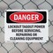 Signmission Lockout Tagout Power Servicing Repairing Danger Sign, Plastic, 10in W x 7in L, 2PK OS-2PACK-DS-P-710-L-1845 - alternate 3